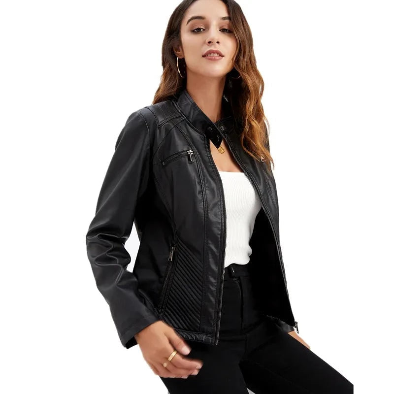 Jaqueta Feminina em Couro - Premium Jacket